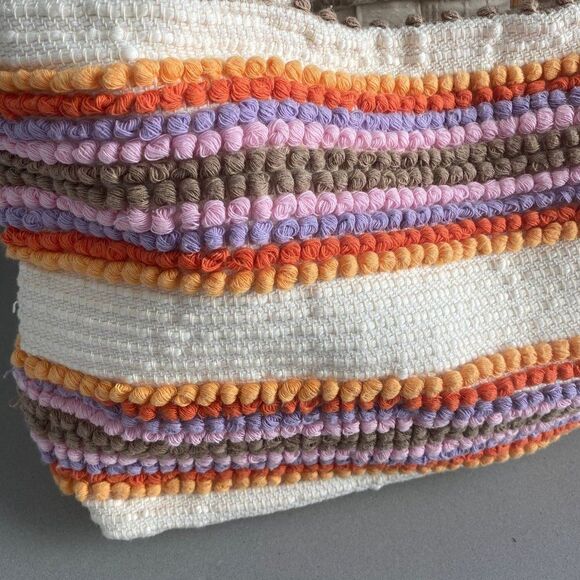 NEW Antonello Tedde Made in Italy Cotton Multicolor Crochet Travel Tote Boho - Picture 5 of 13